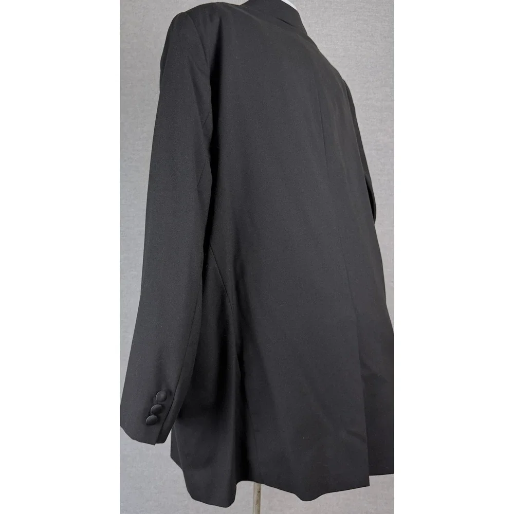 Brooks Brothers Brooksease Black Wool Tuxedo Jacket Peak Lapel 52 R1 USA Made
